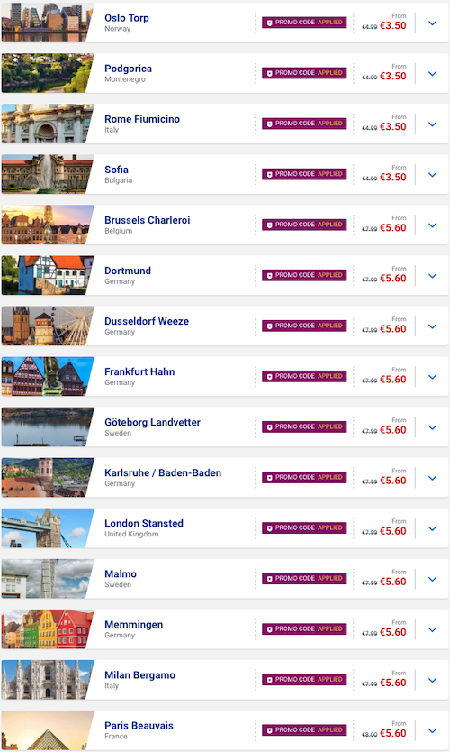 ryanair akcija promo code