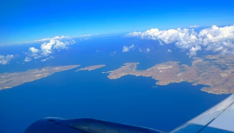 pogled na maltu comino i gozo iz zraka