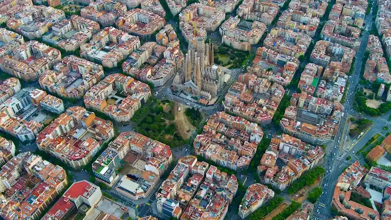 barcelona iz zraka sagrada famiglia