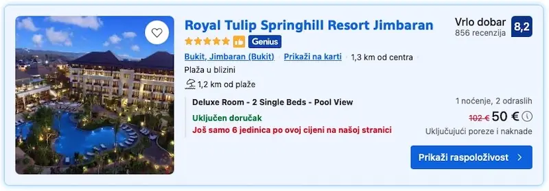 hotel bali smjestaj