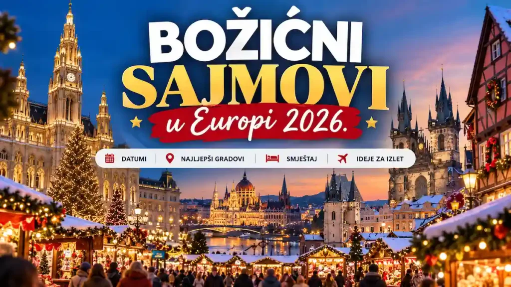 Božićni sajmovi u Europi 2026. – datumi, najljepši gradovi i gdje odsjesti 32 Božićni sajmovi u Europi 2026.