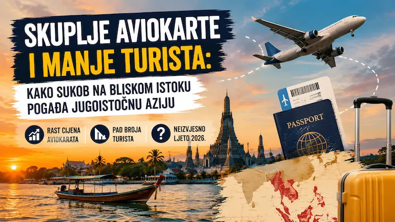 Utjecaj rata na Bliskom Istoku na cijene aviokarti i turizam u Jugoistočnoj Aziji