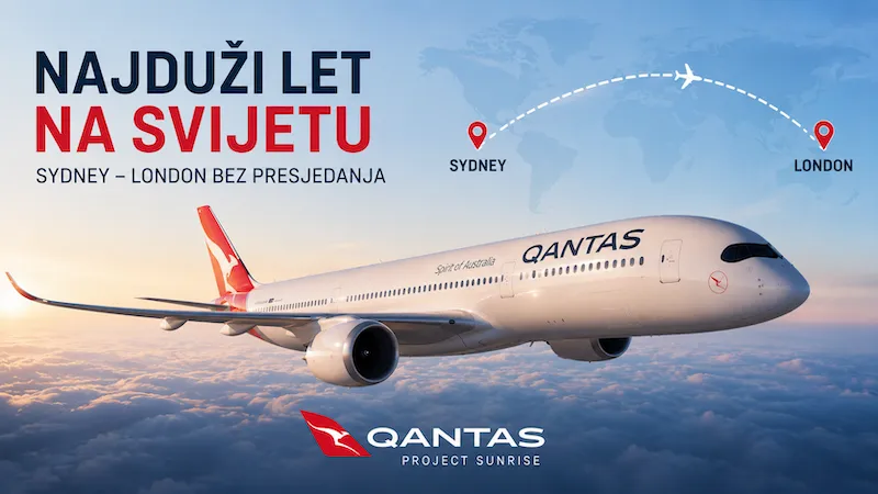 Najduži let na svijetu između Sydneya i Londona – Qantas Airbus A350-1000ULR