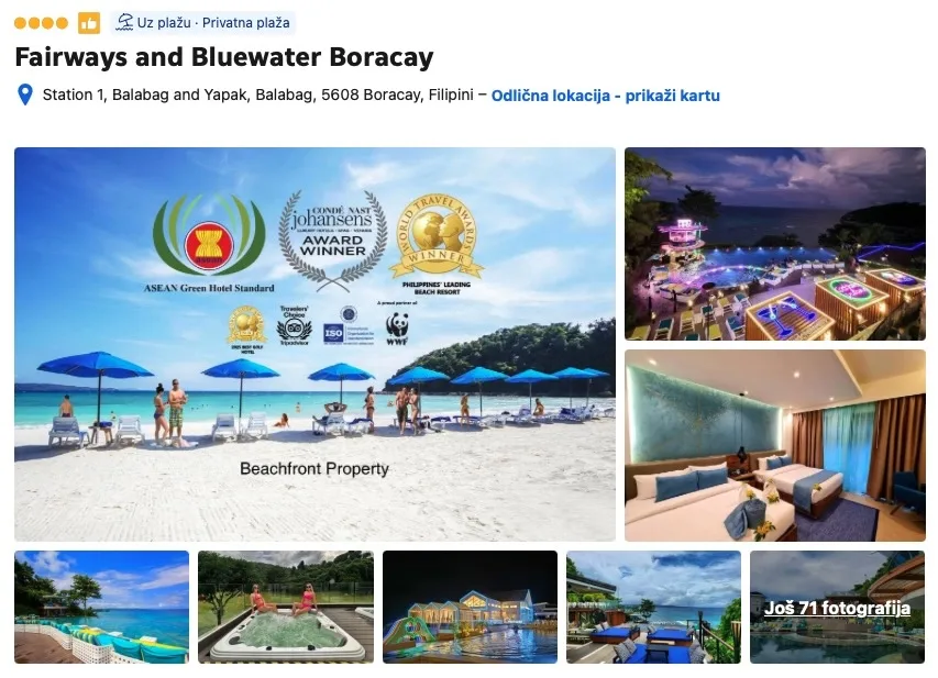 Fairways & Bluewater Boracay resort na Filipinima