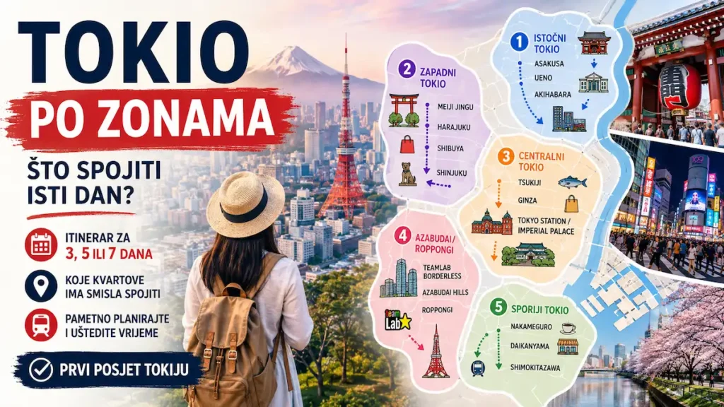 Tokio prvi put s itinerarom za 3, 5 ili 7 dana i prijedlogom koje kvartove spojiti