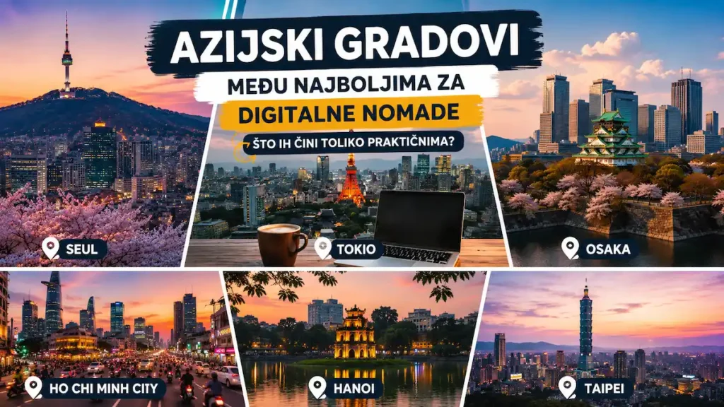 Azijski gradovi među najboljima za digitalne nomade: što ih čini toliko praktičnima? 20 Azijski gradovi među najboljima za digitalne nomade – Seul, Tokio, Osaka, Hanoi, Taipei i Ho Chi Minh City