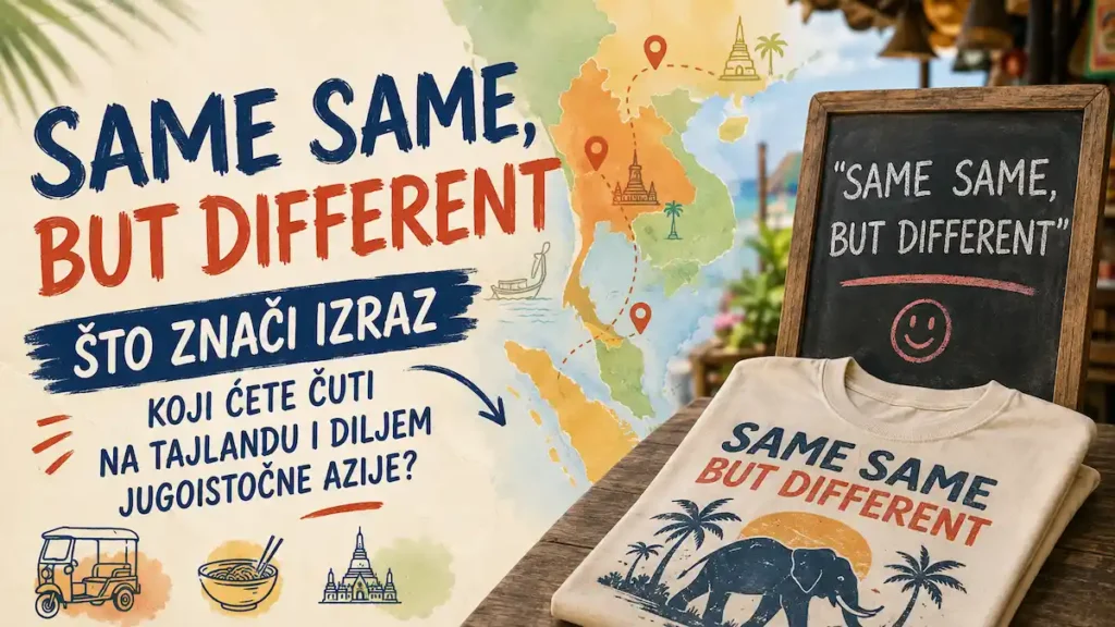“Same same, but different”: što znači izraz koji ćete čuti na Tajlandu i diljem Jugoistočne Azije? 22 Same same, but different – značenje izraza s Tajlanda i iz Jugoistočne Azije