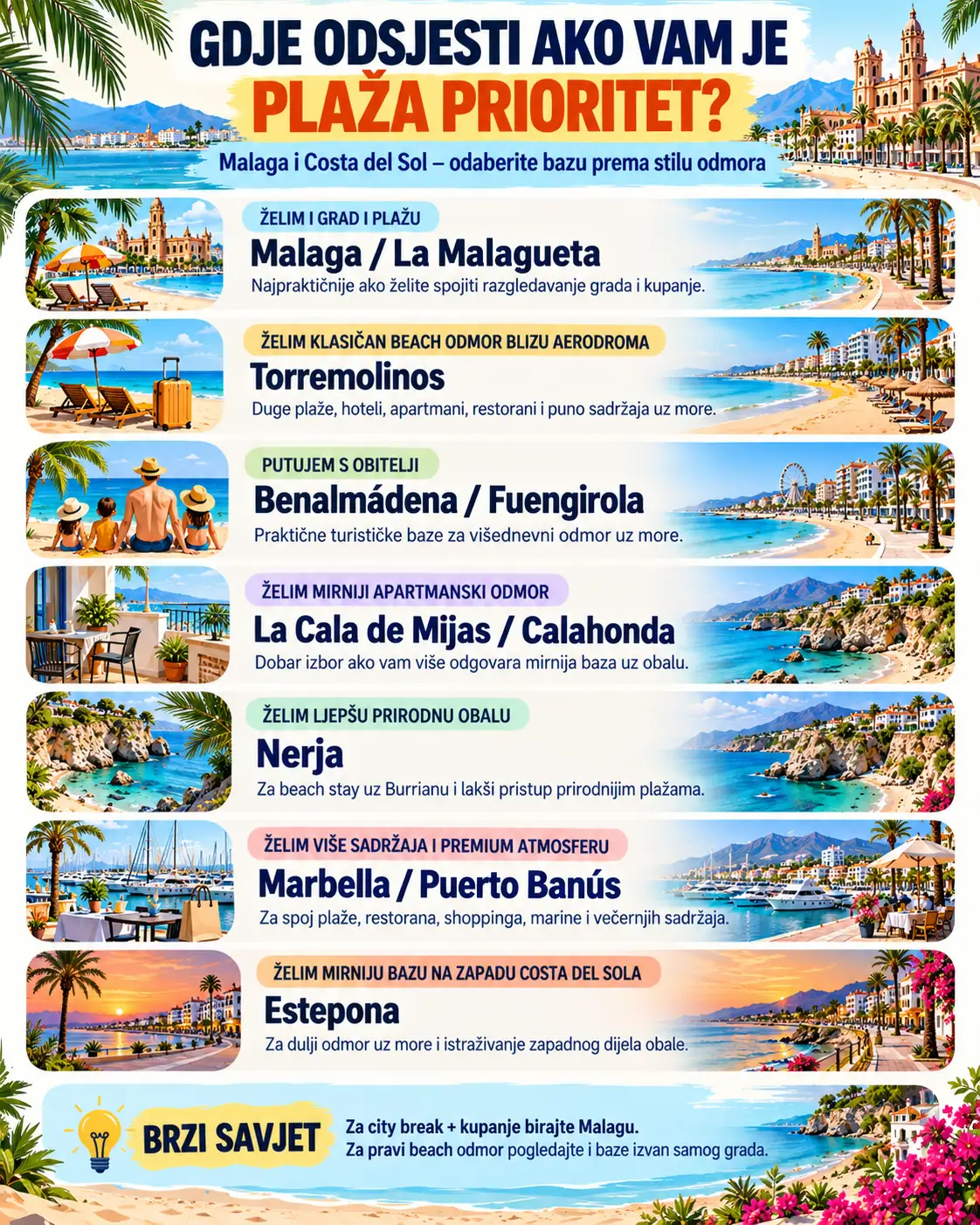 Najbolje plaže u Malagi i okolici: gdje se kupati na Costa del Sol 8 Gdje odsjesti na Costa del Solu ako vam je plaža prioritet