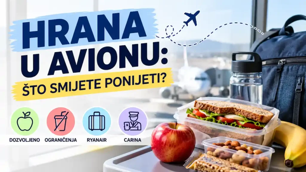 Hrana u avionu – sendvič, voće i grickalice u ručnoj prtljazi uz pravila Ryanaira i sigurnosne kontrole