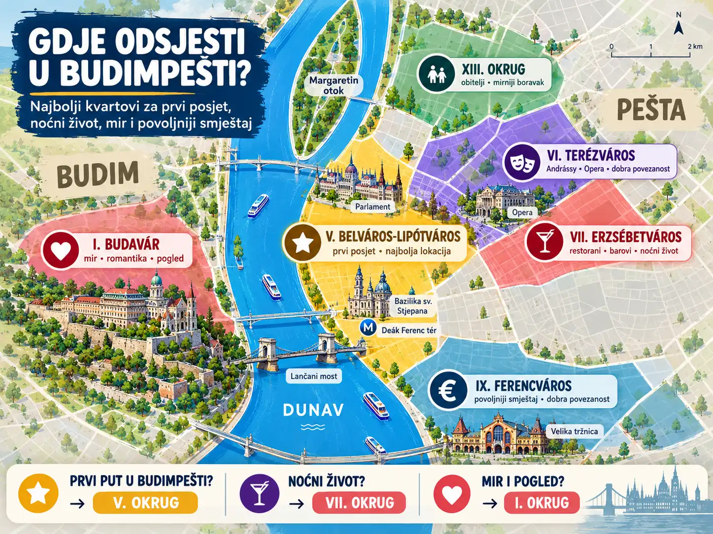 Gdje odsjesti u Budimpešti? Najbolji kvartovi, hoteli i apartmani 10 Gdje odsjesti u Budimpešti – mapa najboljih kvartova za smještaj